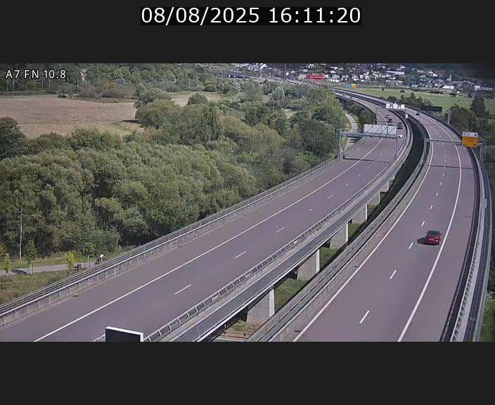 Caméra trafic Luxembourg - A7, Tunnel Gousselerbierg, sortie sud, direction rond-point Lorentzweiler (BK 10.8)