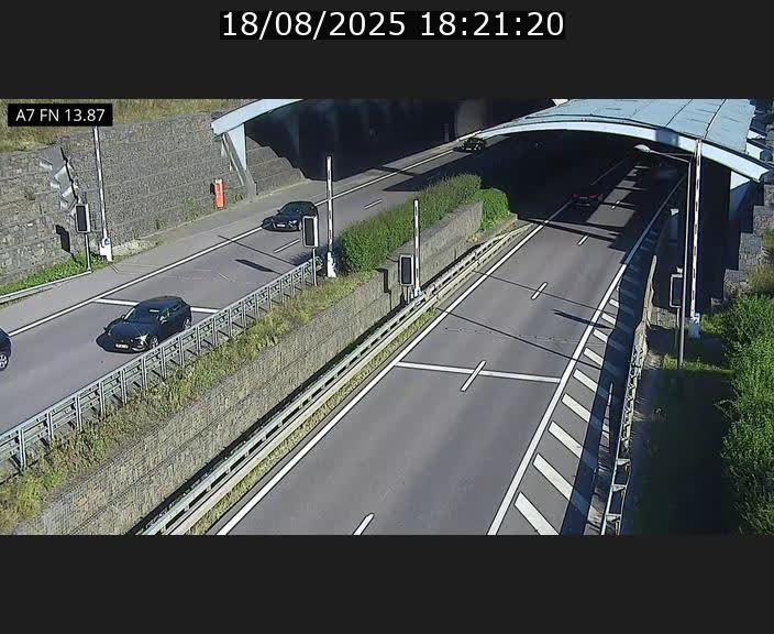 Caméra trafic Luxembourg - A7, Tunnel Gousselerbierg, entrée nord, direction Lorentzweiler