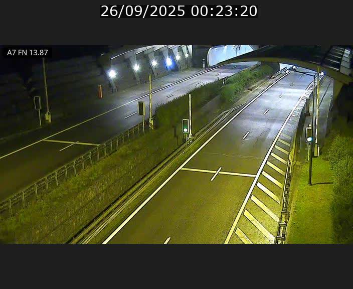 Caméra trafic Luxembourg - A7, Tunnel Gousselerbierg, entrée nord, direction Lorentzweiler