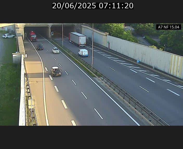 Caméra trafic Luxembourg - A7, Tunnel Mersch, entrée sud, direction Ettelbruck