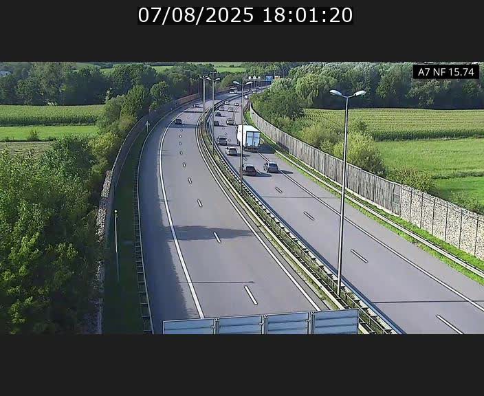 Caméra trafic Luxembourg - A7, Tunnel Mersch, entrée nord, direction Lorentzweiler
