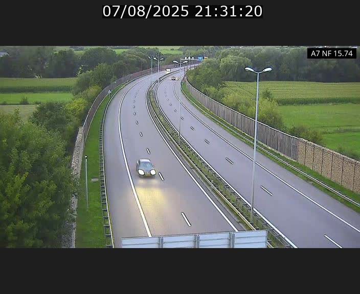 Caméra trafic Luxembourg - A7, Tunnel Mersch, entrée nord, direction Lorentzweiler