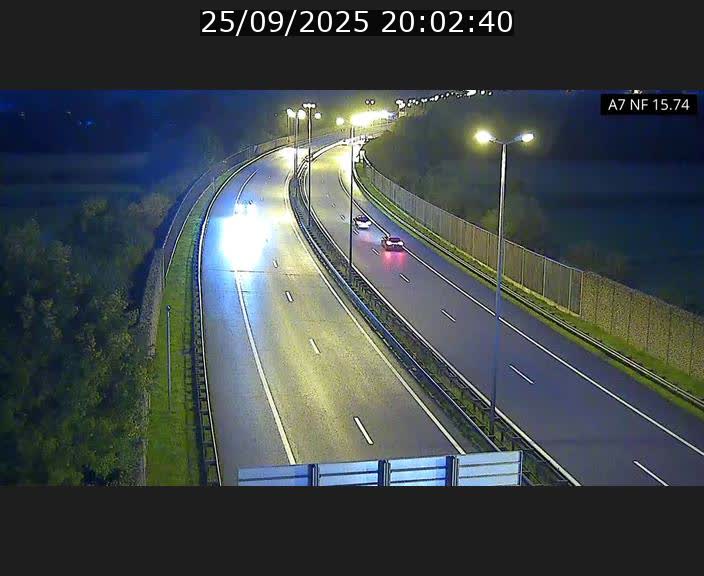 Caméra trafic Luxembourg - A7, Tunnel Mersch, entrée nord, direction Lorentzweiler
