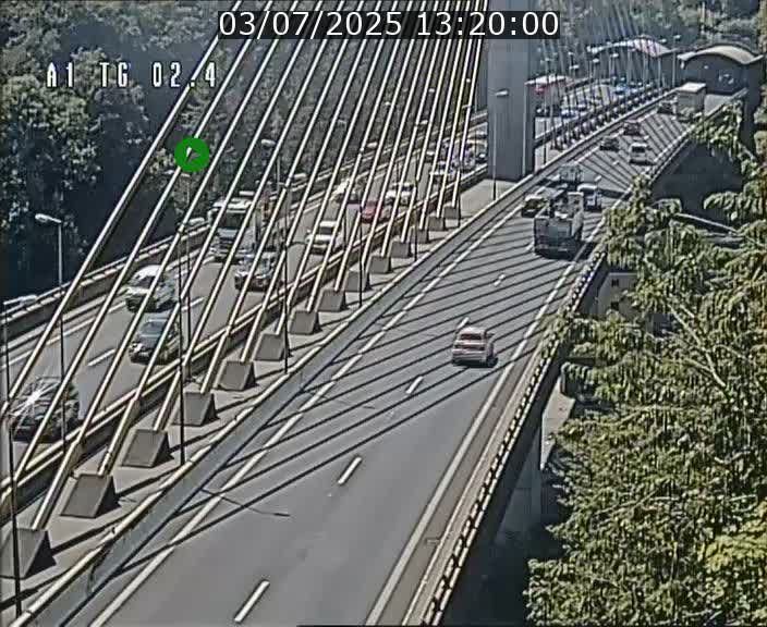 Traffic live webcam Luxembourg Sandweiler - A1 direction Luxembourg-ville - BK 2.4