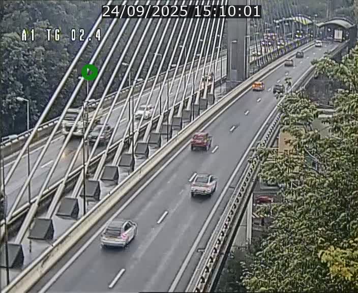 Traffic live webcam Luxembourg Sandweiler - A1 direction Luxembourg-ville - BK 2.4