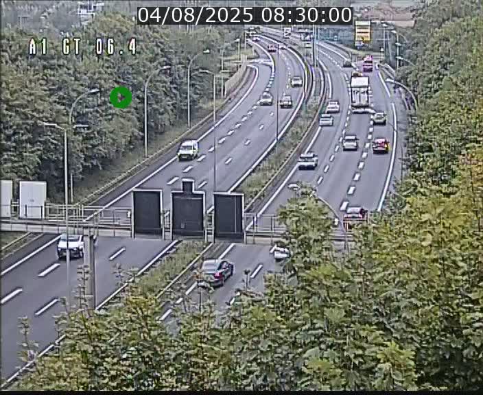 Traffic live webcam Luxembourg Hamm - A1 direction Sandweiler - BK 6.4
