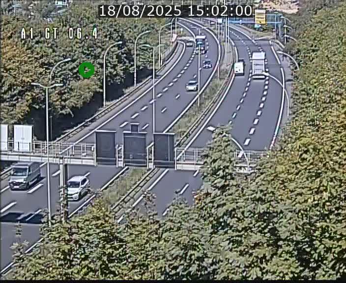 Traffic live webcam Luxembourg Hamm - A1 direction Sandweiler - BK 6.4