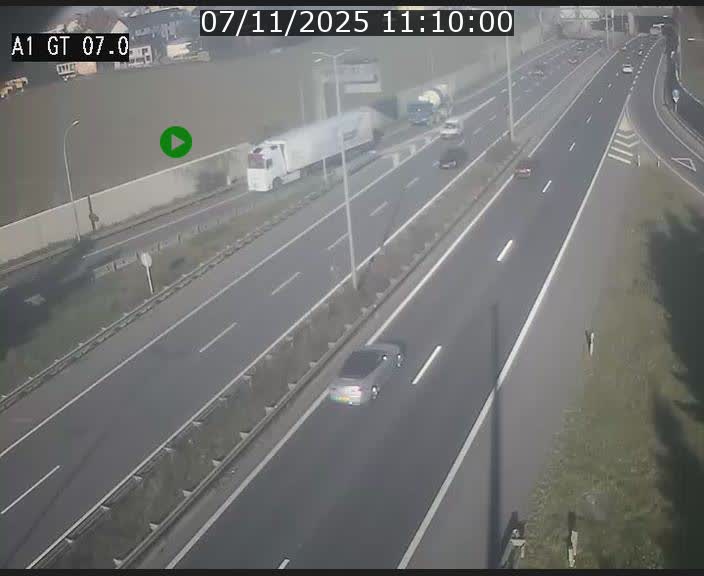 Traffic live webcam Luxembourg Cents - A1 direction Kirchberg - BK 7