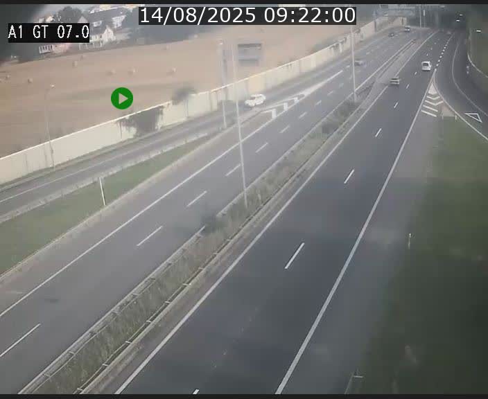 Traffic live webcam Luxembourg Cents - A1 direction Kirchberg - BK 7