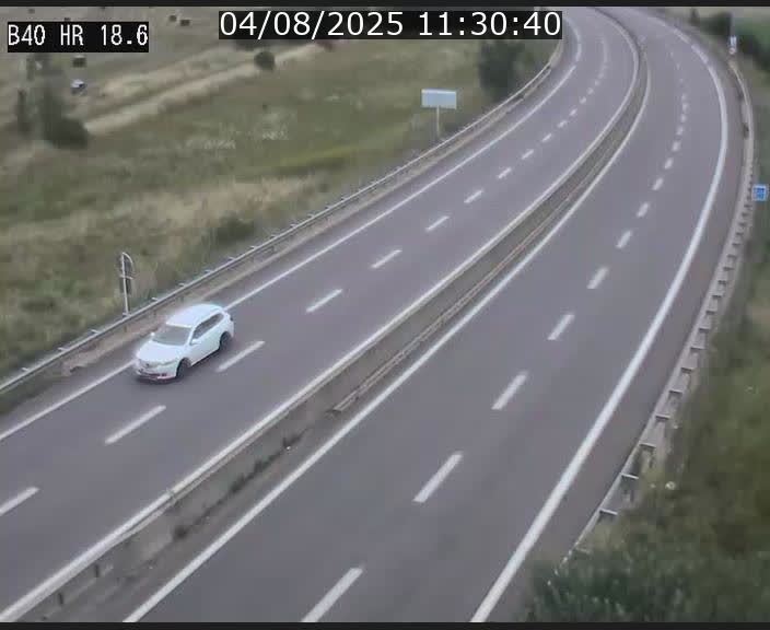 Webcam sur la route de liaison entre Micheville et Esch-Belval à la frontière entre le Luxembourg et la France. Vue orientée vers la Lorraine.