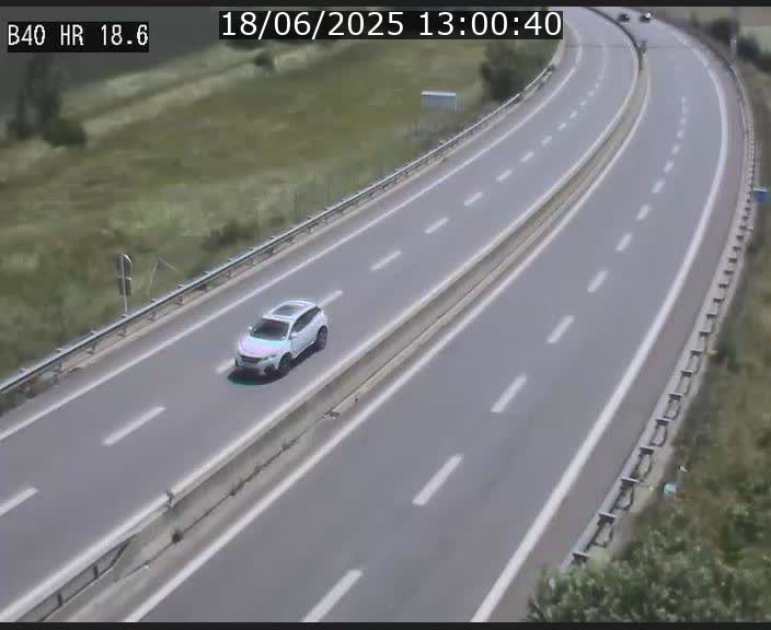 Webcam sur la route de liaison entre Micheville et Esch-Belval à la frontière entre le Luxembourg et la France. Vue orientée vers la Lorraine.