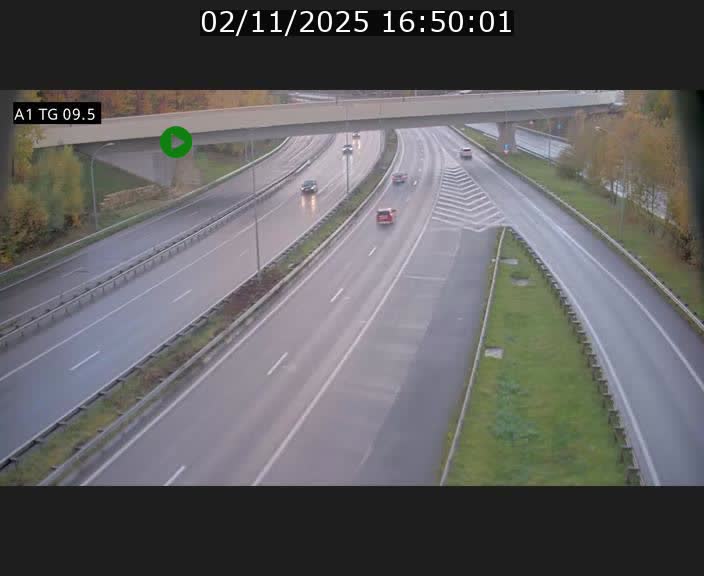 Traffic live webcam Luxembourg Jonction Grünewald - A1 direction Luxembourg-ville - BK 9.5