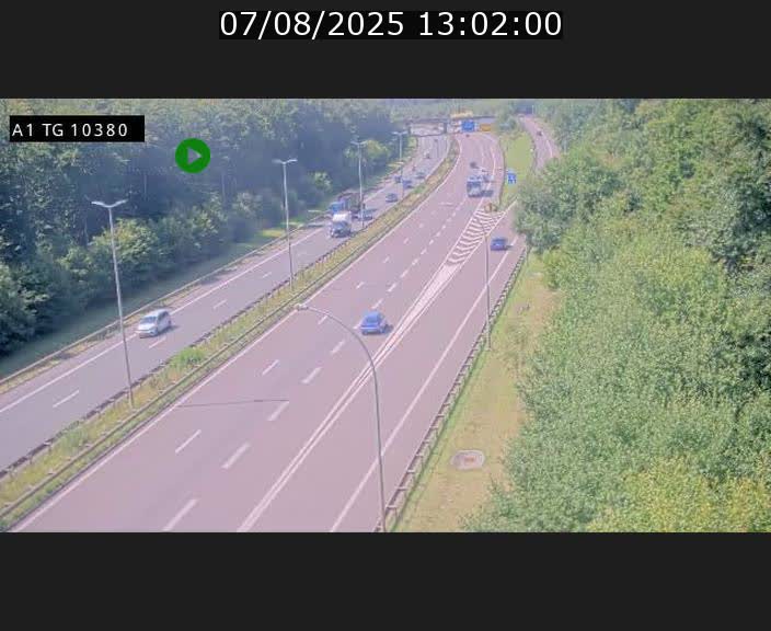 Traffic live webcam Luxembourg Senningerberg - A1 direction Luxembourg Kirchberg - BK 10.3