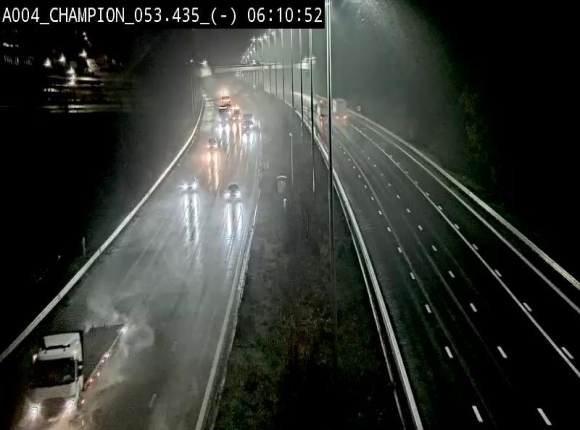 Webcam E411 à Champion, à proximité de Namur. Vue orientée vers Bruxelles