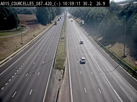 Webcam autoroute Belgique - Viesville - E42 direction Mons - BK 84.35