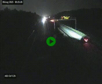 Webcam autoroute A63 en périphérie de Bordeaux au sud-est de la ville, en provenance du bassin d'Arcachon. Vue orientée vers Bordeaux