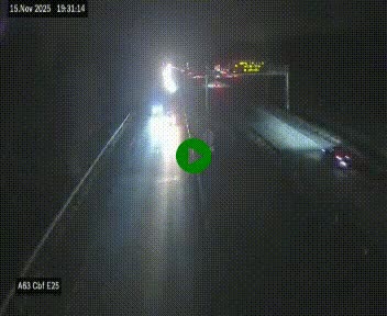Webcam autoroute A63 en périphérie de Bordeaux au sud-est de la ville, en provenance du bassin d'Arcachon. Vue orientée vers Bordeaux