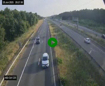 Webcam autoroute A63 en périphérie de Bordeaux au sud-est de la ville, en provenance du bassin d'Arcachon. Vue orientée vers Bordeaux