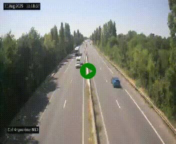 Webcam routière à la fin de la N10, en périphérique ouest d'Angouleme, proche de la jonction avec l'A10