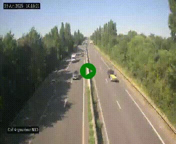 Webcam routière à la fin de la N10, en périphérique ouest d'Angouleme, proche de la jonction avec l'A10