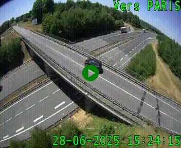 Clone of Caméra routière sur l'autoroute A20 au nord de Limoges, à la jonction avec la N520. Vue orientée vers Paris