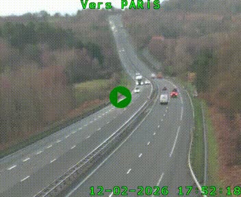 Caméra routière sur l'autoroute A20 à Bessines-sur-Gartempe. Vue orientée vers Paris