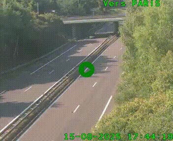 Caméra routière sur l'autoroute A20 au nord de Limoges, à la jonction avec la N520. Vue orientée vers Paris