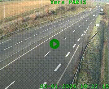 Caméra routière sur l'autoroute A20 à Saint-Hilaire-Bonneval, au sud de Limoges. Vue orientée vers Paris