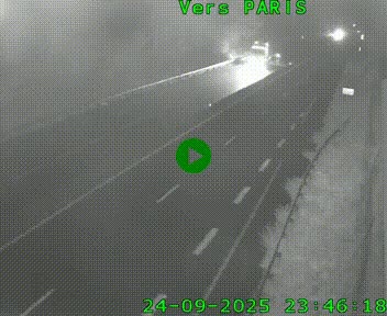 Caméra routière sur l'autoroute A20 à Saint-Hilaire-Bonneval, au sud de Limoges. Vue orientée vers Paris