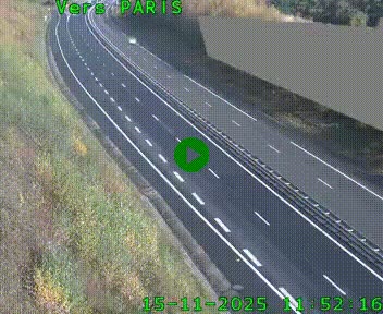 Caméra routière sur l'autoroute A20 à Saint-Pardoux-l'Ortigier, à la jonction avec l'A89. Vue orientée vers Paris