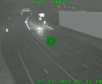 Caméra routière sur l'autoroute A20 à Brive-la-Gaillarde, à la jonction avec l'A89. Vue orientée vers Paris