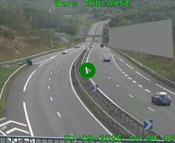Caméra routière sur l'autoroute A20 à Noailles, en périphérie de Brive-la-Gaillarde. Vue orientée vers Toulouse