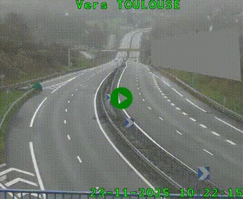 Caméra routière sur l'autoroute A20 à Noailles, en périphérie de Brive-la-Gaillarde. Vue orientée vers Toulouse