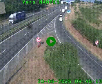 Webcam N147 au nord de Poitiers et à la jonction avec la A10
