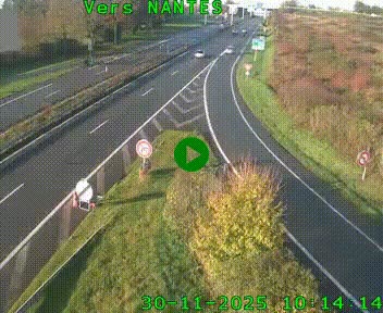 Webcam N147 au nord de Poitiers et à la jonction avec la A10