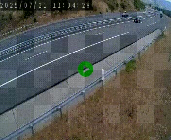 Caméra autoroutière France - A75, Engayresque, entre Millau et Séverac-le-Chateau, en direction de Montpellier