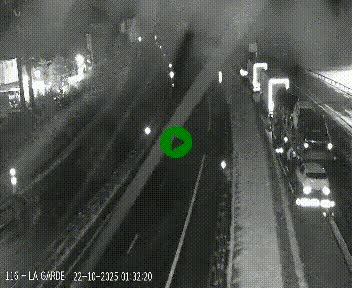 Caméra autoroute A75 à hauteur du col du rocher blanc en direction de Montpellier