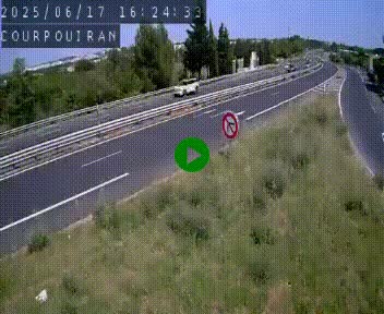 Caméra routière France - N109, Courpouiran - La plaine, en direction de Clermont l'Hérault, à la sortie de Montpellier