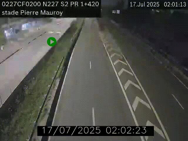 Webcam à hauteur du Stade Pierre Mauroy à Villeneuve d'Ascq sur la N227. Vue orientée vers Mons-en-Baroeul