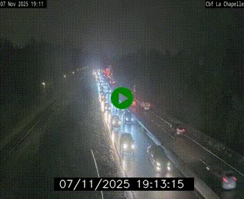 Webcam sur le périphérique de Nantes (N844) à hauteur de Porte de la Chapelle, au nord de la ville