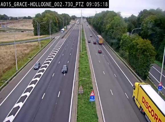 Caméra trafic Belgique - Grâce-Hollogne - E42, jonction avec A604, direction Loncin/Aéroport de Liège -  BK 3.2