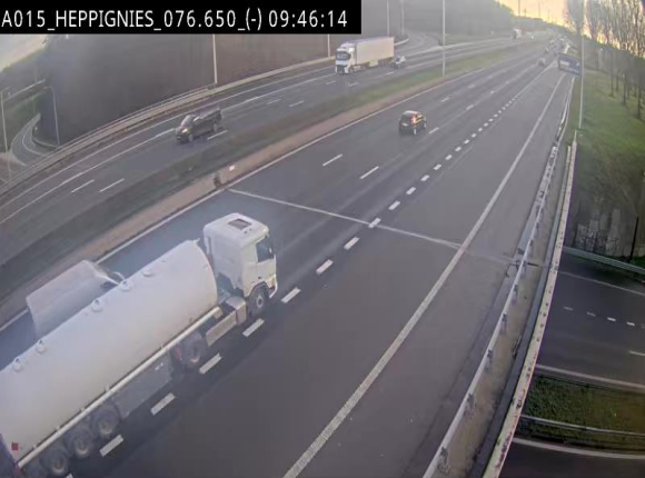 Webcam autoroute Belgique - Heppignies - E42 direction Namur - BK 76.4