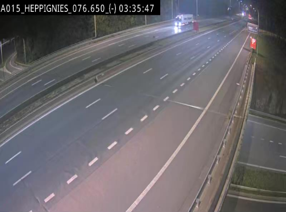 Webcam autoroute Belgique - Heppignies - E42 direction Namur - BK 76.4