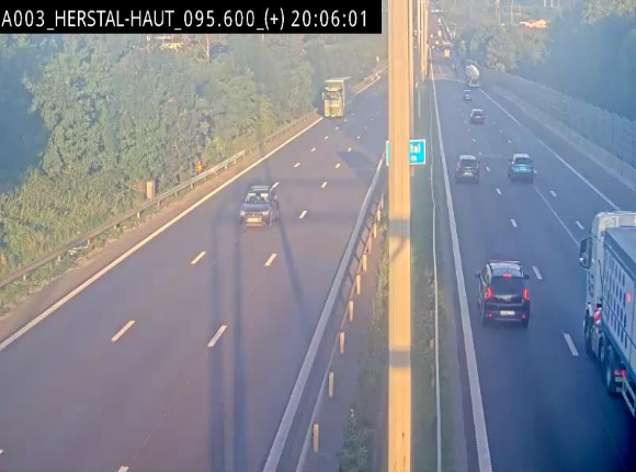 Webcam autoroute Belgique - Herstal - E40 direction Aix-la-Chapelle - BK 97