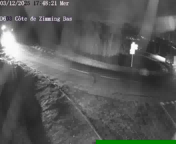 Webcam sur la D603 située dans la Côté de Zimming-bas, dans le virage en demi-tour, à la jonction avec la D74