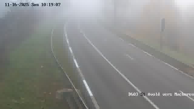 Webcam sur la D603 située à proximité de Saint-Avold. Vue orientée vers Macheren.