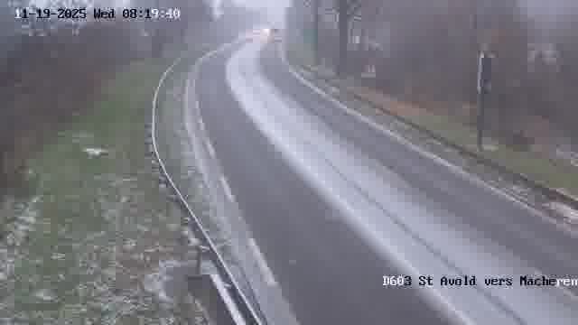 Webcam sur la D603 située à proximité de Saint-Avold. Vue orientée vers Macheren.
