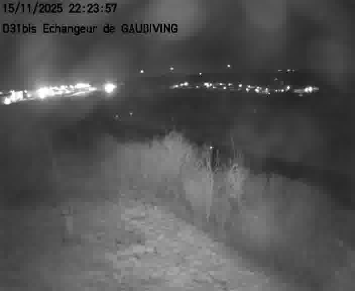 Dispositif d’observation sur D31bis (France) à Gaubiving, en direction de Sarreguemines, offrant une visualisation fiable des conditions de circulation.