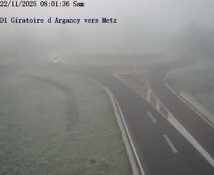 Webcam installée le long de D1 (France) à Argancy, pointée vers Metz, utile pour suivre précisément les conditions de trafic.