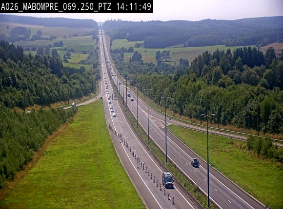 Webcam E25 (A26) à Mabompré. Vue orientée vers Liège